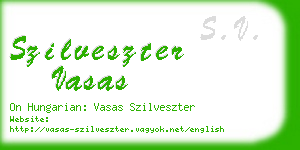 szilveszter vasas business card